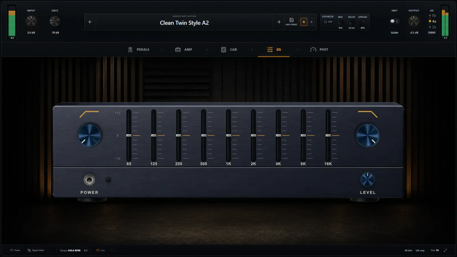 OpenStudio NAM Rack nine-band post-cab Graphic EQ